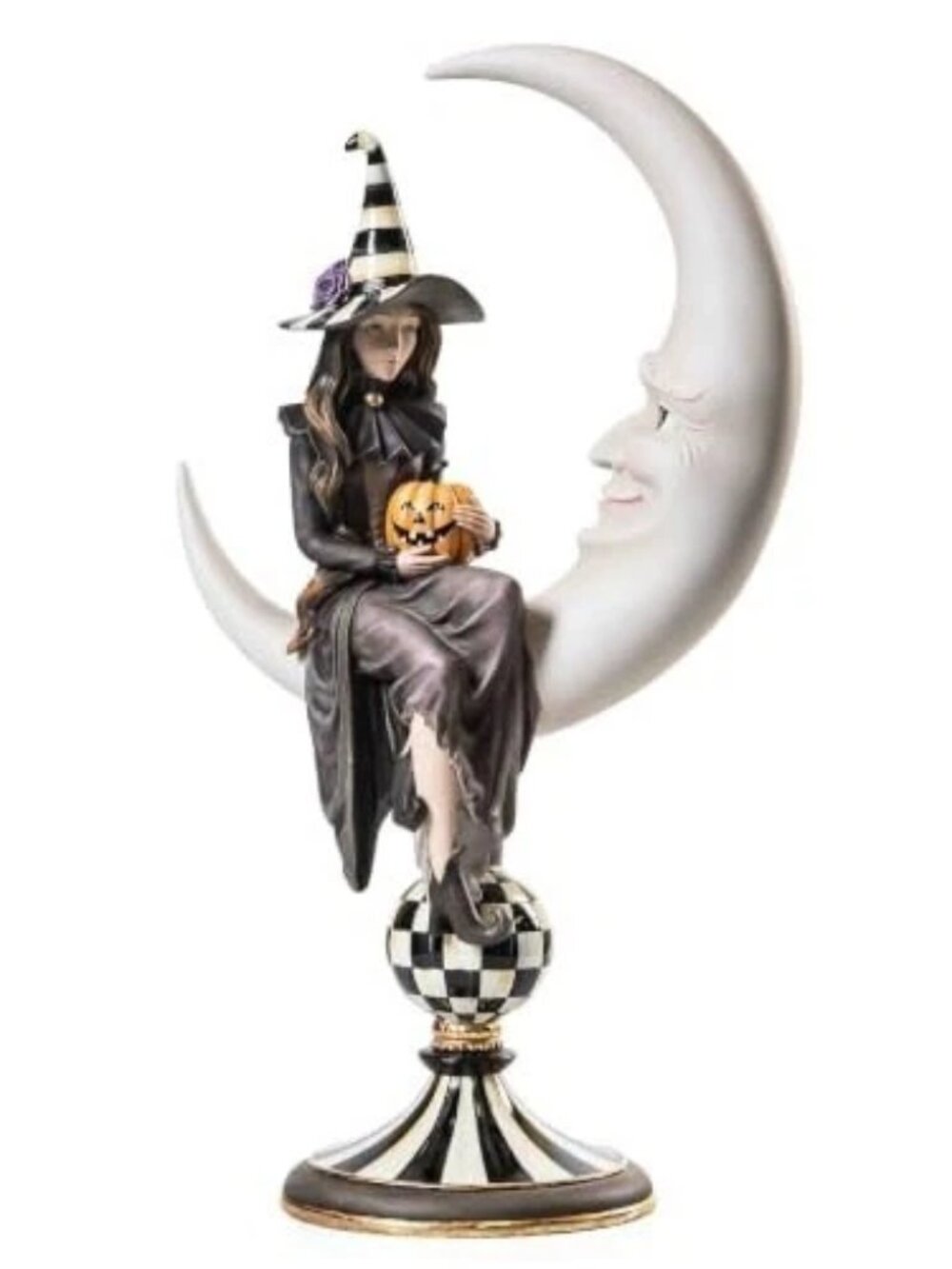 MacKenzie-Childs Witch Moon Figure Spellbound Halloween Table Decor Courtly-BNIB